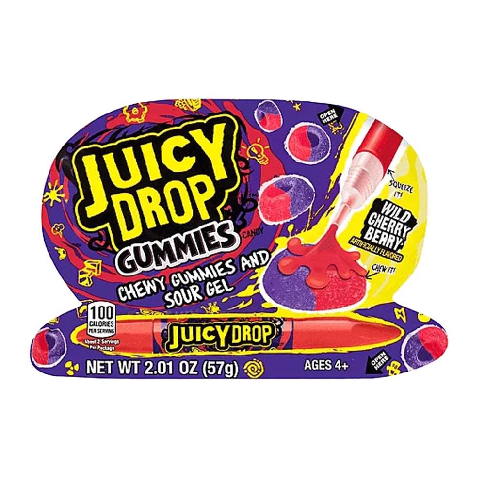 Juicy Drop - Cherry Berry Gummies Xtreme Sour Gel, 57g