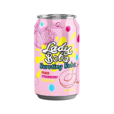 Madam Hong - Peach Strawberry Bubble Tea, 320ml